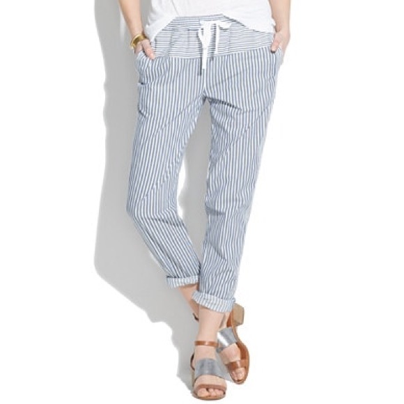 Madewell Pants - Madewell Stripework Drawstring Pants